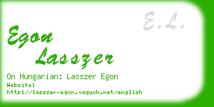 egon lasszer business card
